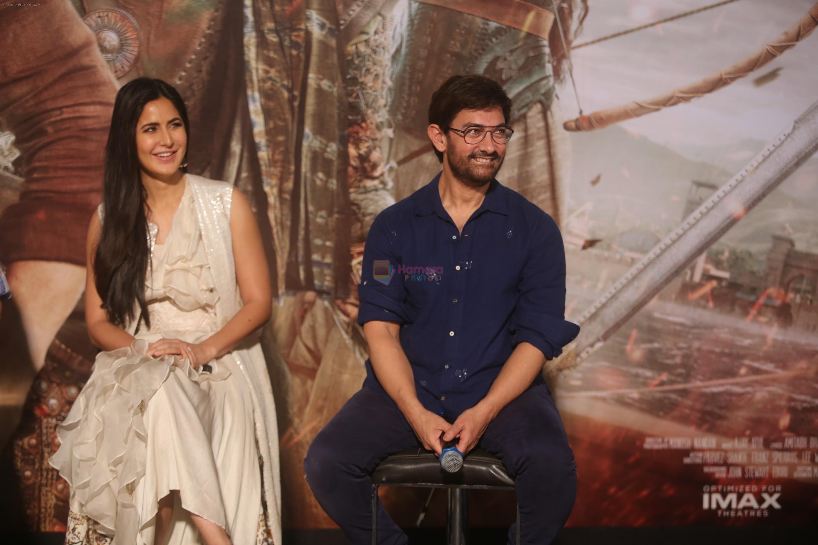 Aamir Khan Katrina Kaif At The Trailer Launch Of Film Thugs Of Hindustan At Imax Wadala On 27th